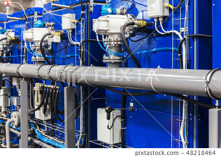 modern equipment with pumps 48218464