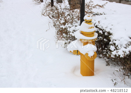 Ground fire hydrant. Hokkaido Hakodate City. 48218512