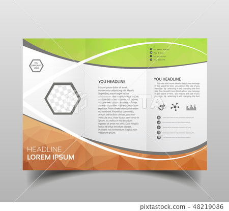 Vector modern tri-fold brochure 48219086
