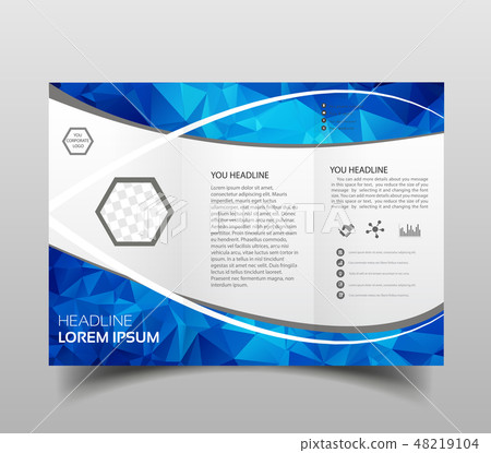 Vector modern tri-fold brochure 48219104
