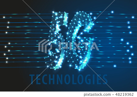 5G Global network technology background, vector 5G Global network technology background, vector 48219362