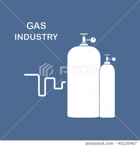 Gas cylinders Gas industry. Gas cylinders Gas industry. 48220467