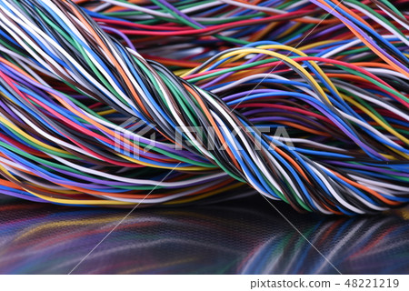Colorful electrical cables 48221219