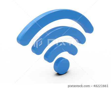 3D Rendering Wifi Wireless Network Symbol isolated 3D Rendering Wifi Wireless Network Symbol isolated 48221661
