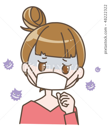 A cold cough woman A cold cough woman 48222322