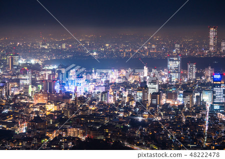 "Tokyo Metropolitan Government" rainy · Night view of Tokyo wrapped in fog "Shinjuku direction" "Tokyo Metropolitan Government" rainy · Night view of Tokyo wrapped in fog "Shinjuku direction" 48222478