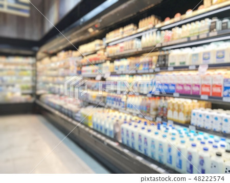 Blur background supermarket indoor grocery retail Blur background supermarket indoor grocery retail 48222574
