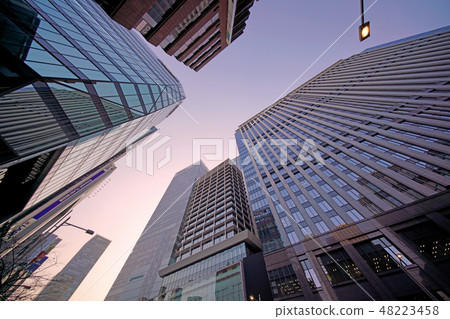 Tokyo's urban landscape in Tokyo and the skyscrapers in Yaesu etc. 48223458