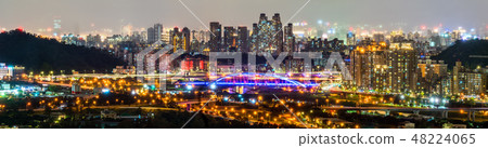 New Taipei City night skyline. Taiwan 48224065