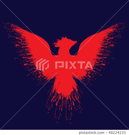 Orange fire phoenix grunge Orange fire phoenix grunge 48224233