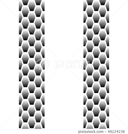 Linear tire track silhouettes Linear tire track silhouettes 48224236