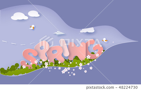 Happy Women Day holiday Paper cut card Happy Women Day holiday Paper cut card 48224730