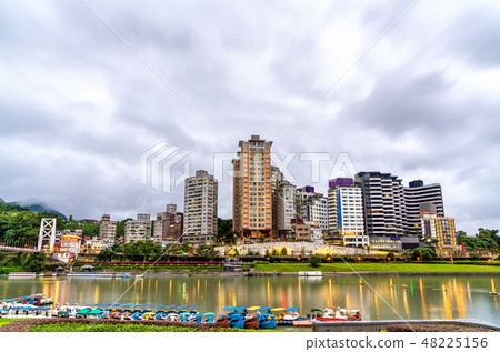 View of Bitan in New Taipei City, Taiwan 48225156