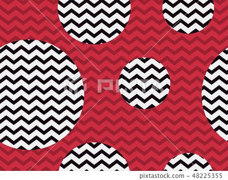 Zigzag seamless pattern with black and red color 48225355