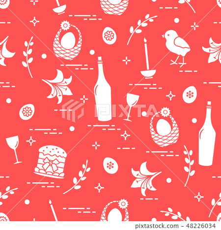 Pattern of Easter symbols 48226034