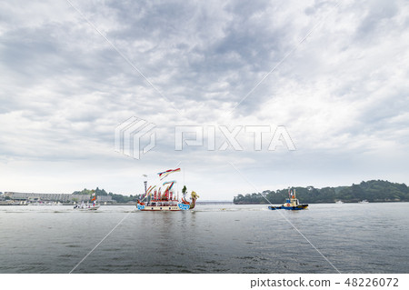 Oshima Ryuho Maru Towed at Matsushima Bay at Minato Festival Oshima Ryuho Maru Towed at Matsushima Bay at Minato Festival 48226072