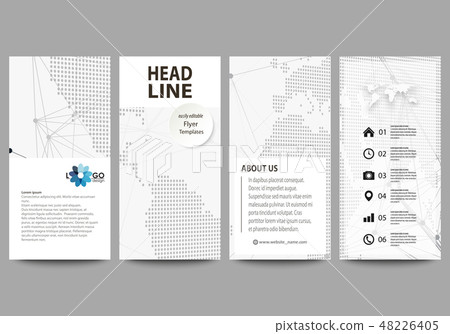 The minimalistic abstract vector illustration of the editable layout of four modern vertical banners The minimalistic abstract vector illustration of the editable layout of four modern vertical banners 48226405