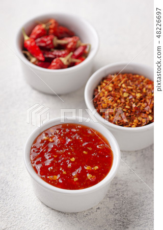 Chili sauce with dried peppers Chili sauce with dried peppers 48226697