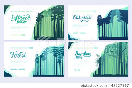 Types of trees from around the world. Beautiful parks from all over the planet. Colorful landscape Types of trees from around the world. Beautiful parks from all over the planet. Colorful landscape 48227517