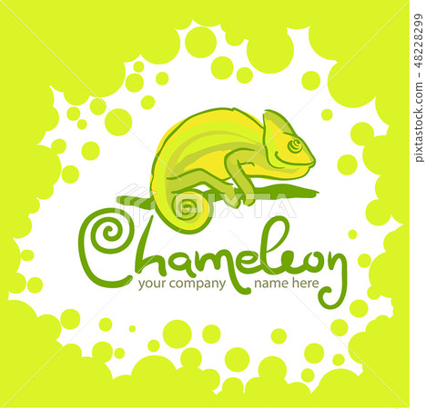 Chameleon icon. Cartoon illustration of walking chameleon vector for the web 48228299