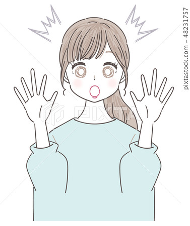 Young lady shock Young lady shock 48231757