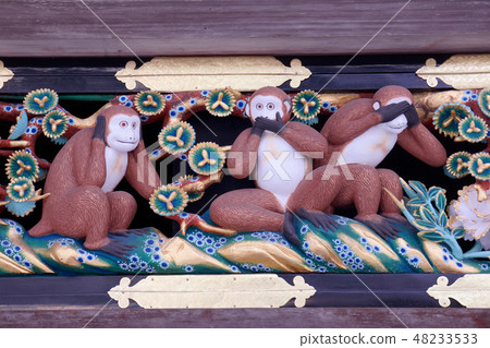 Nikko Toshogu Shrine God Stable Monkey Nikko Toshogu Shrine God Stable Monkey 48233533