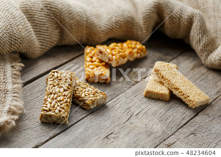 Gozinaki from seeds on the old table 48234604