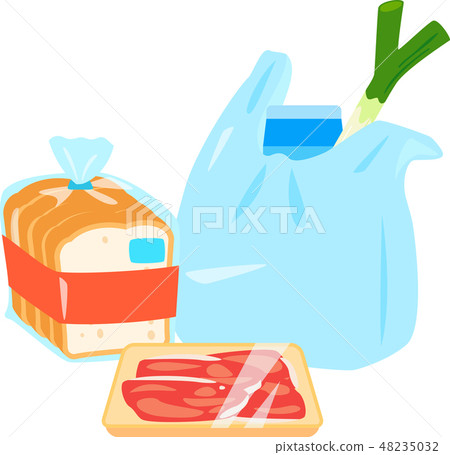 裝有雜貨的塑料袋 48235032