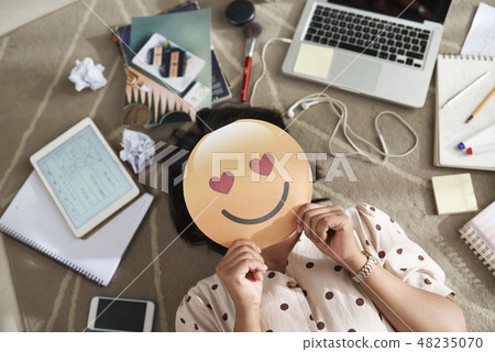 Fake emotion logo 48235070