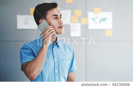 Young Asian Businessman Working in Office 48236096