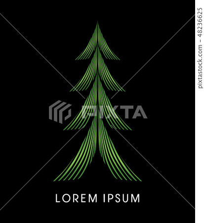 Christmas tree, Abstract building graphic vector Christmas tree, Abstract building graphic vector 48236625