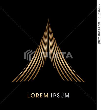Triangle pyramid mountain, Abstract building graph Triangle pyramid mountain, Abstract building graph 48236627