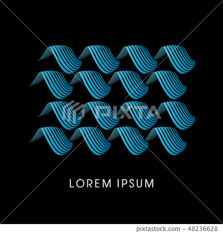 River wave water abstract graphic vector 48236628