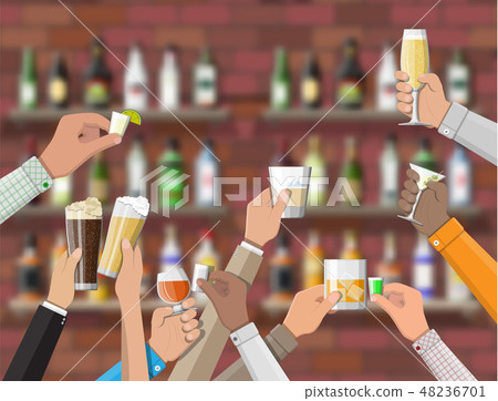 Interior of pub, cafe or bar. 48236701