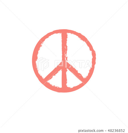 Peace sign with grunge texture - Stock Illustration [48236852] - PIXTA