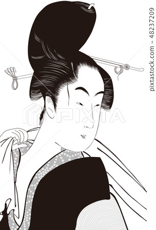 洗完澡後女B＆W 48237209