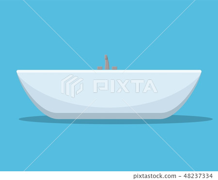 Modern bath isolated on background. Modern bath isolated on background. 48237334