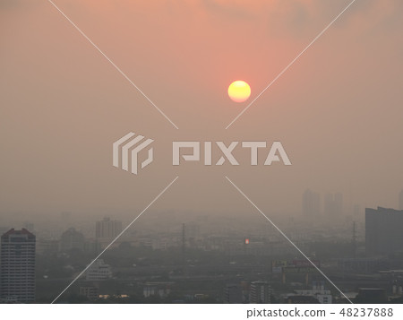 Morning sky in Bangkok, Thailand PM2.5 smog / morning sky in Bangkok 48237888