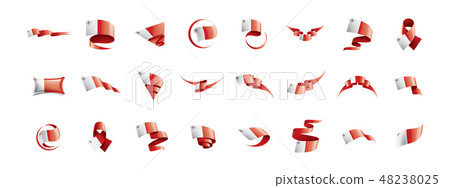 Malta flag, vector illustration on a white background Malta flag, vector illustration on a white background 48238025
