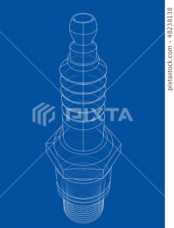 Vector spark plug concept 48238138