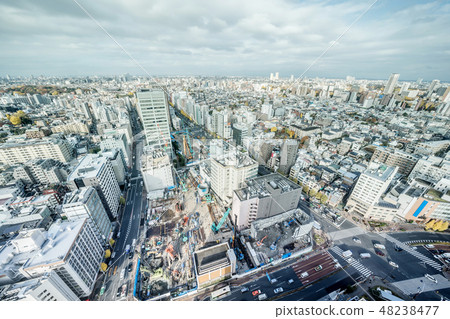 panoramic city skyline night view in Tokyo, Japan panoramic city skyline night view in Tokyo, Japan 48238477