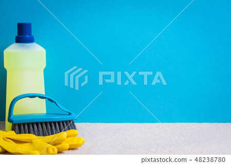 flooring cleaning supplies clean set copy space 48238780