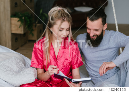 happy together wife husband share ideas morning happy together wife husband share ideas morning 48240133