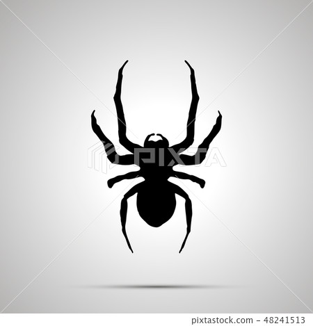 Insect icon, simple black silhouette 48241513