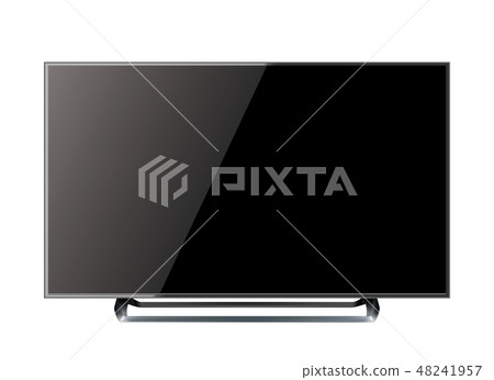 TV screen flat lcd led vector illustration Vector - Stock Illustration ...