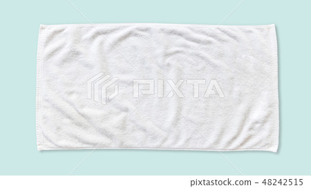 White beach towel mock up isolated clipping path 48242515