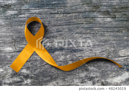 Gold ribbon awareness symbolic Childhood cancer Gold ribbon awareness symbolic Childhood cancer 48243019