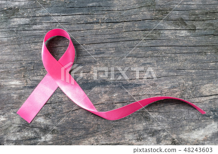 Pink ribbon breast cancer awareness symbolic bow Pink ribbon breast cancer awareness symbolic bow 48243603
