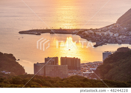 Nagasaki City Inasayama Three Night Scenes of the World Thin Light Rays Jesus light Crepuscular Ray Nagasaki City Inasayama Three Night Scenes of the World Thin Light Rays Jesus light Crepuscular Ray 48244228