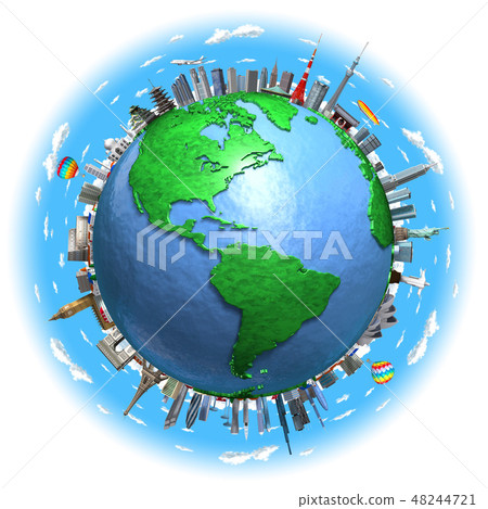 Earth Landmark America Blue Sky 2 48244721